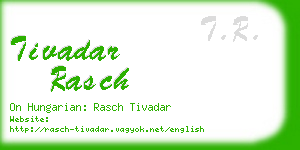 tivadar rasch business card